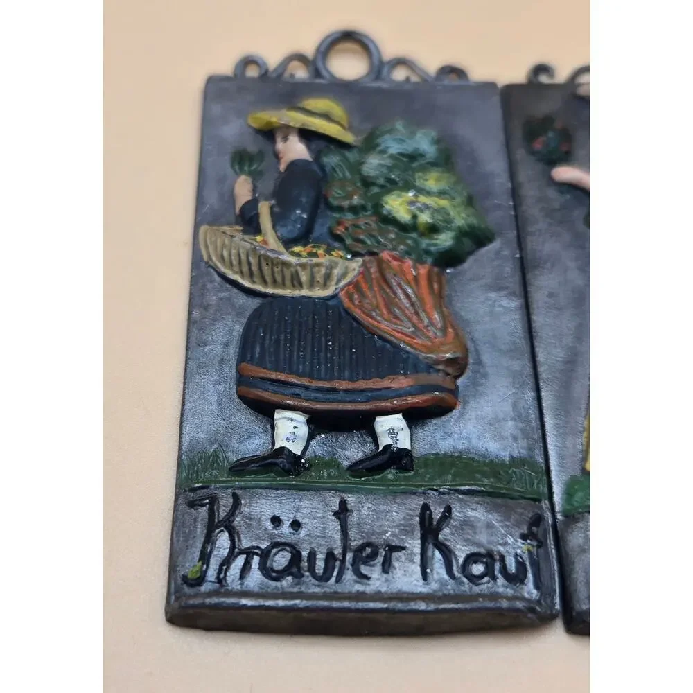 Set of Two Pewter Pendent Painting Wall Decor
